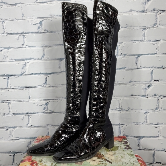 stuart weitzman croc boots